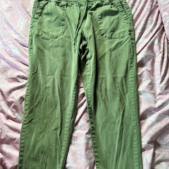 Green Draw String Pants - Picture 1 of 4